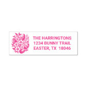 Pasen Aangepaste Tekst Pastelbloemen & Paaseieren Zelfinktende Stempel (Design)