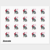 Pasen Abstracte Art Bunny-Stickers van Janz Ronde Sticker (Vel)