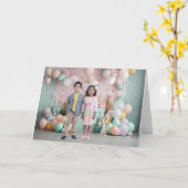 Pasen Achtergrond Pastel achtergrond Aangepaste fo Kaart (Gele Bloem)