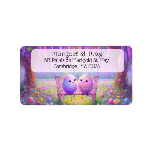 Pasen adreslabels etiket (Voorkant)