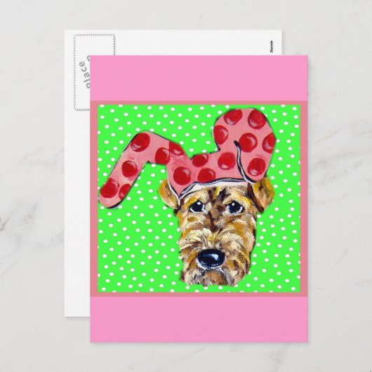 Pasen Airedale Feestdagenkaart (Voorkant / Achterkant)