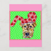 Pasen Airedale Feestdagenkaart (Voorkant)