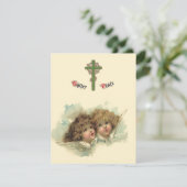  Pasen, Angelic Angels Clouds in de hemel Feestdagenkaart (Staand voorkant)