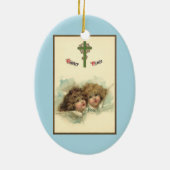 Pasen, Angelic Angels Clouds in de hemel Keramisch Ornament (Achterkant)