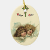  Pasen, Angelic Angels Clouds in de hemel Keramisch Ornament (Achterkant)