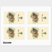  Pasen, Angelic Angels Clouds in de hemel Rechthoekige Sticker (Vel)