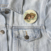  Pasen, Angelic Angels Clouds in de hemel Ronde Button 5,7 Cm (In situ)