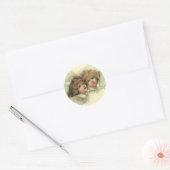 Pasen, Angelic Angels Clouds in de hemel Ronde Sticker (Envelop)