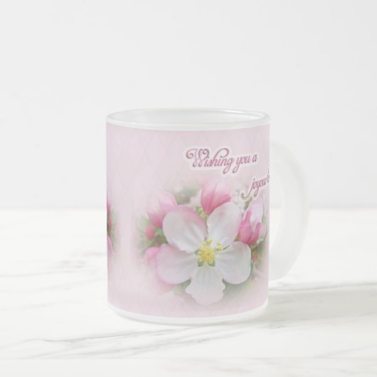 Pasen - Apple Blossom Time Matglas Koffiemok (Voorkant rechts)