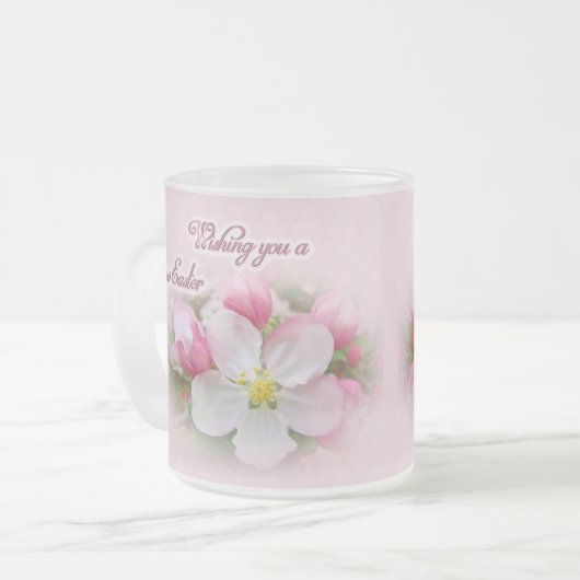 Pasen - Apple Blossom Time Matglas Koffiemok (Voorkant links)