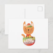 Pasen April Fool's Day Gifts Kat Ei Pasen Grappig Feestdagenkaart (Voorkant / Achterkant)