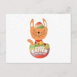 Pasen April Fool's Day Gifts Kat Ei Pasen Grappig Feestdagenkaart