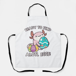 Pasen Axolotl Klaar om Alotl-eieren te vinden Jach Schort