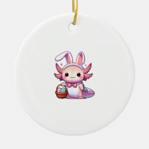 Pasen Axolotl Konijn Oren Eieren T-Shirt Keramisch Ornament