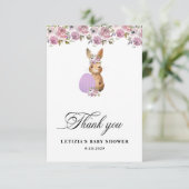 Pasen Baby Shower Bedankkaart (Staand voorkant)
