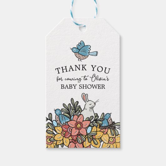 Pasen Baby shower Dank u voor cadeau Labels Cadeaulabel (Voorkant)