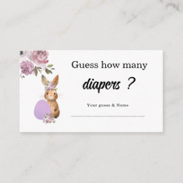 Pasen Baby Shower | Raad hoeveel Baby Informatiekaartje