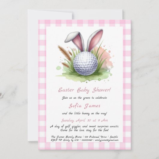 Pasen Baby Shower Uitnodiging (Voorkant)