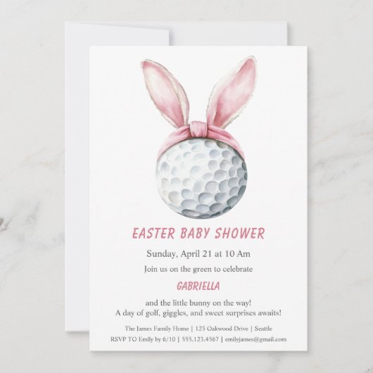 Pasen Baby Shower Uitnodiging (Voorkant)