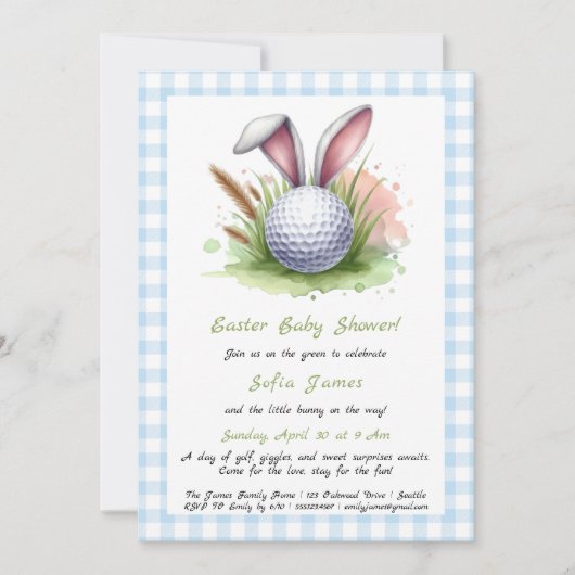 Pasen Baby Shower Uitnodiging (Voorkant)