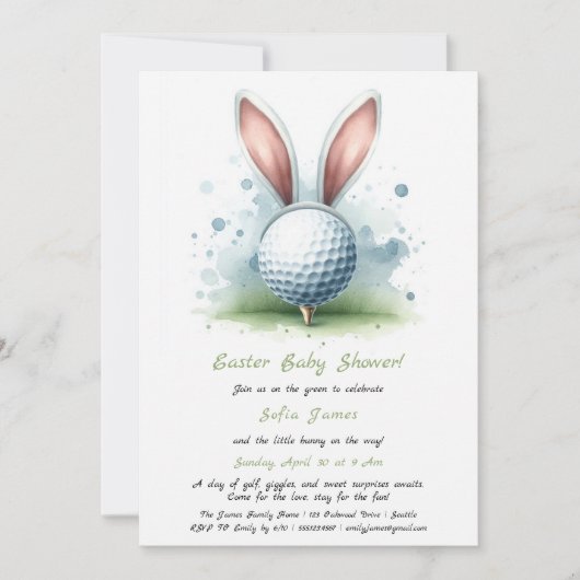 Pasen Baby Shower Uitnodiging (Voorkant)