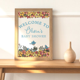 Pasen Baby shower Welkomstbord Tafel Poster