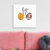 Pasen Ballen Basketbal Honkbal Voetbal Jongens Kin Canvas Afdruk (Insitu (Woonkamer))