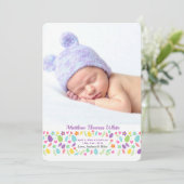 Pasen Banner Foto Geboorteaankondiging Verticaal Feestdagenkaart (Staand voorkant)