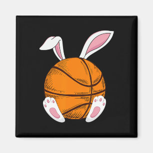 Pasen Basketbal Konijn Konijn Bunny Gelukkig Pasen Magneet