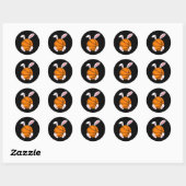 Pasen Basketbal Konijn Konijn Bunny Gelukkig Pasen Ronde Sticker (Vel)