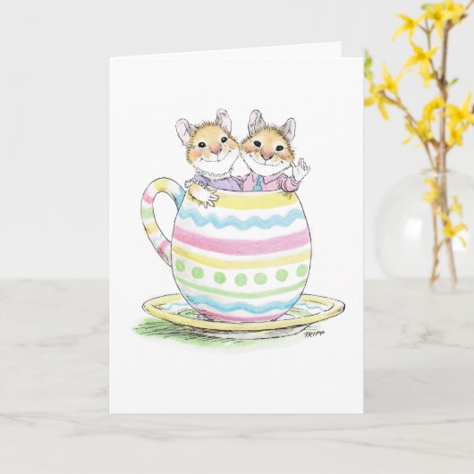 Pasen Bekercadeau Kaart (Gele Bloem)