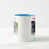 Pasen beste hond vader ooit foto keepslag tweekleurige koffiemok (Center)