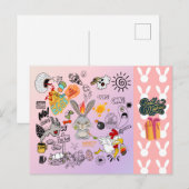 Pasen beste wensen voor uw familie en vrienden  feestdagenkaart (Voorkant / Achterkant)