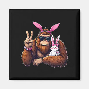 Pasen Bigfoot Bunny Funny Paasdag Sasquatch Bo Magneet