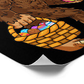 Pasen Bigfoot met eiermand Fun Boys Kinder Sasqu Poster (Hoek)