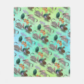 Pasen Bilby en Australische bloemen Fleece Deken (Voorkant)