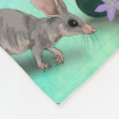 Pasen Bilby en Australische bloemen Fleece Deken (Hoek)