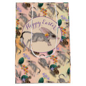 Pasen Bilby en Australische bloemen Medium Cadeauzakje (Achterkant)