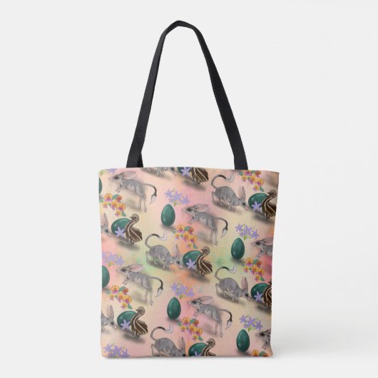 Pasen Bilby en Australische bloemen Tote Bag (Achterkant)