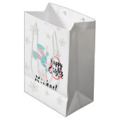 Pasen Blauwe Konijn Gepersonaliseerde Cadeautas (Voorkant Gekanteld)