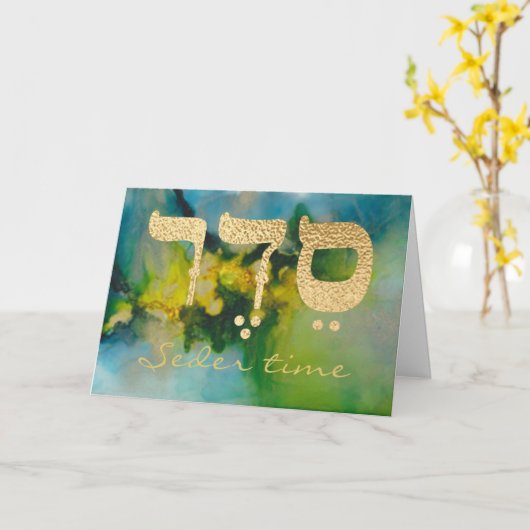 Pasen Bloem Seder Tijd Wenskaart Kaart (Gele Bloem)