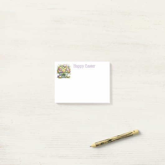Pasen Bloemen Basket Opmerkingen Post-it® Notes (Op bureau)