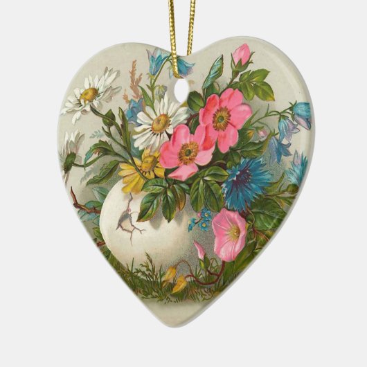 Pasen bloemen  Floral Kunst Keramisch Ornament (Links)