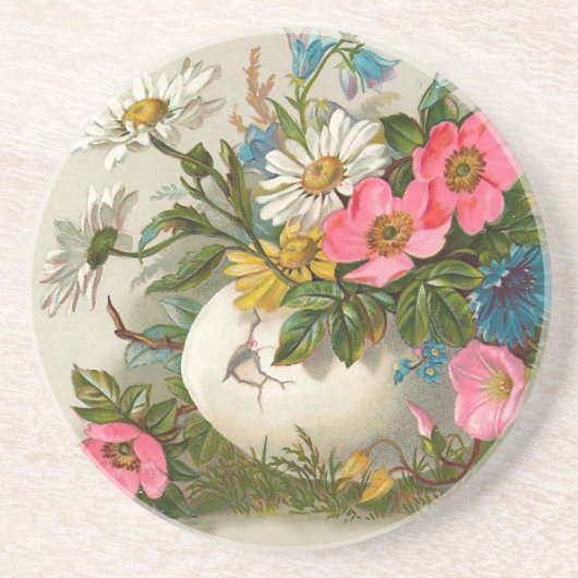 Pasen bloemen Floral Kunst Zandsteen Onderzetter (Voorkant)