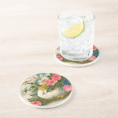 Pasen bloemen Floral Kunst Zandsteen Onderzetter (Zijkant)