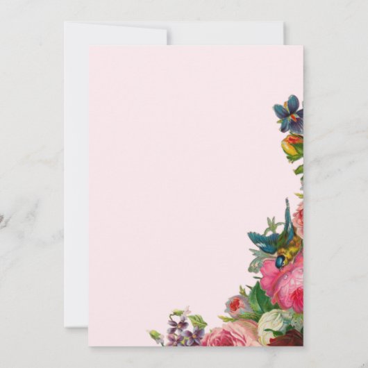 Pasen Bloemen Orthodox Open Huis Thee Uitnodiging (Achterkant)