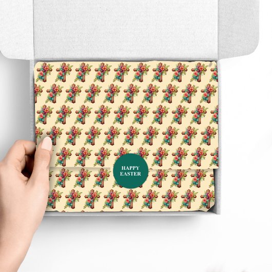 Pasen Bloemen Waterverf Kruis Tissuepapier