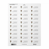 Pasen Bloemenkruis Religieus retouradres Label (Full Sheet)