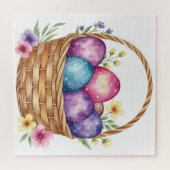 Pasen bloemenmand legpuzzel (Horizontaal)