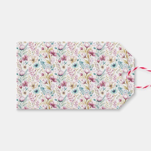 Pasen Bloementuin Inpakpapier Set Cadeaulabel (Voorkant (Horizontaal))